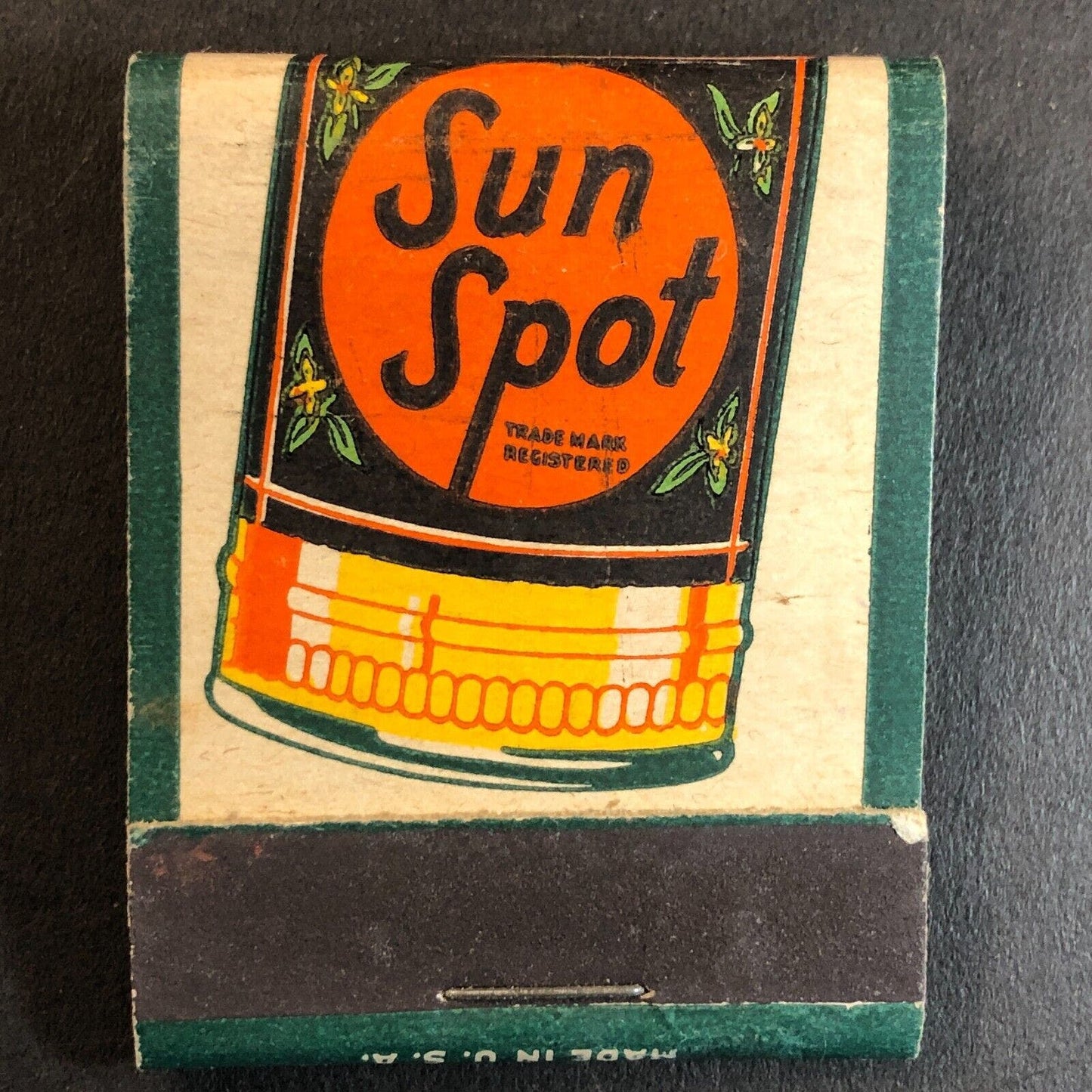 Sun Spot Beverage "Bottled Sunshine" Full 20-Stk Matchbook c1938-40's VeryScarce