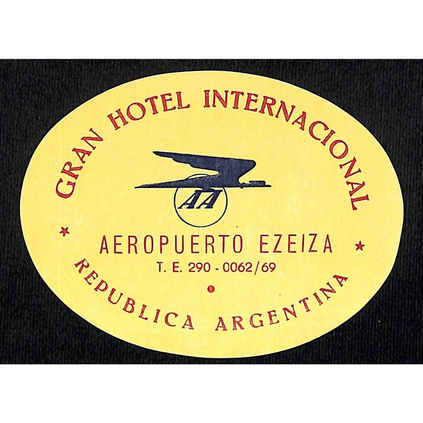 Gran Hotel Internacional Republica Argentina c1940's-50's Luggage Label VGC