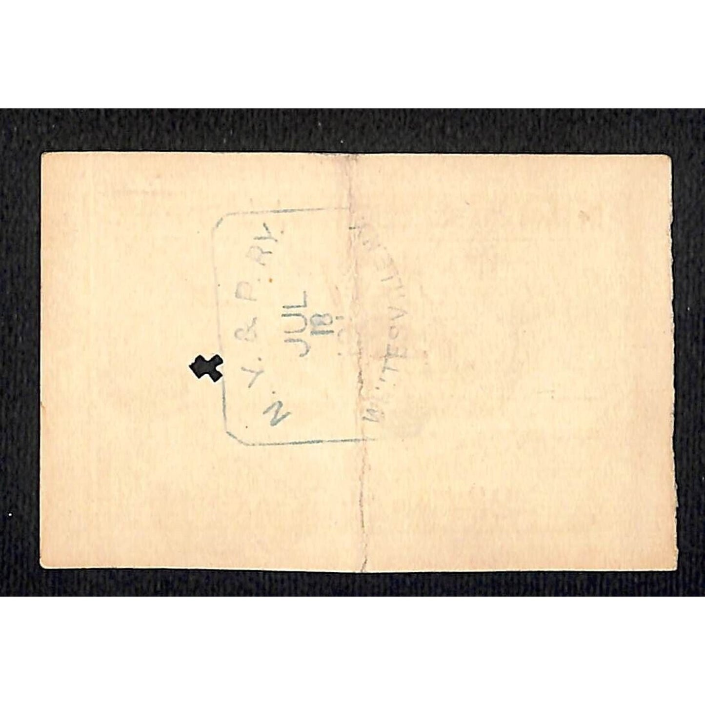 New York & Pennsylvania Ry 1917 "Large" Half Fare Ticket Whitesville, NY #2312