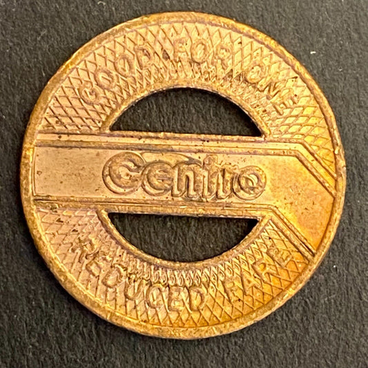 Centro (Syracuse, NY) G/F One Reduced Fare Transit Token 20mm Scarce