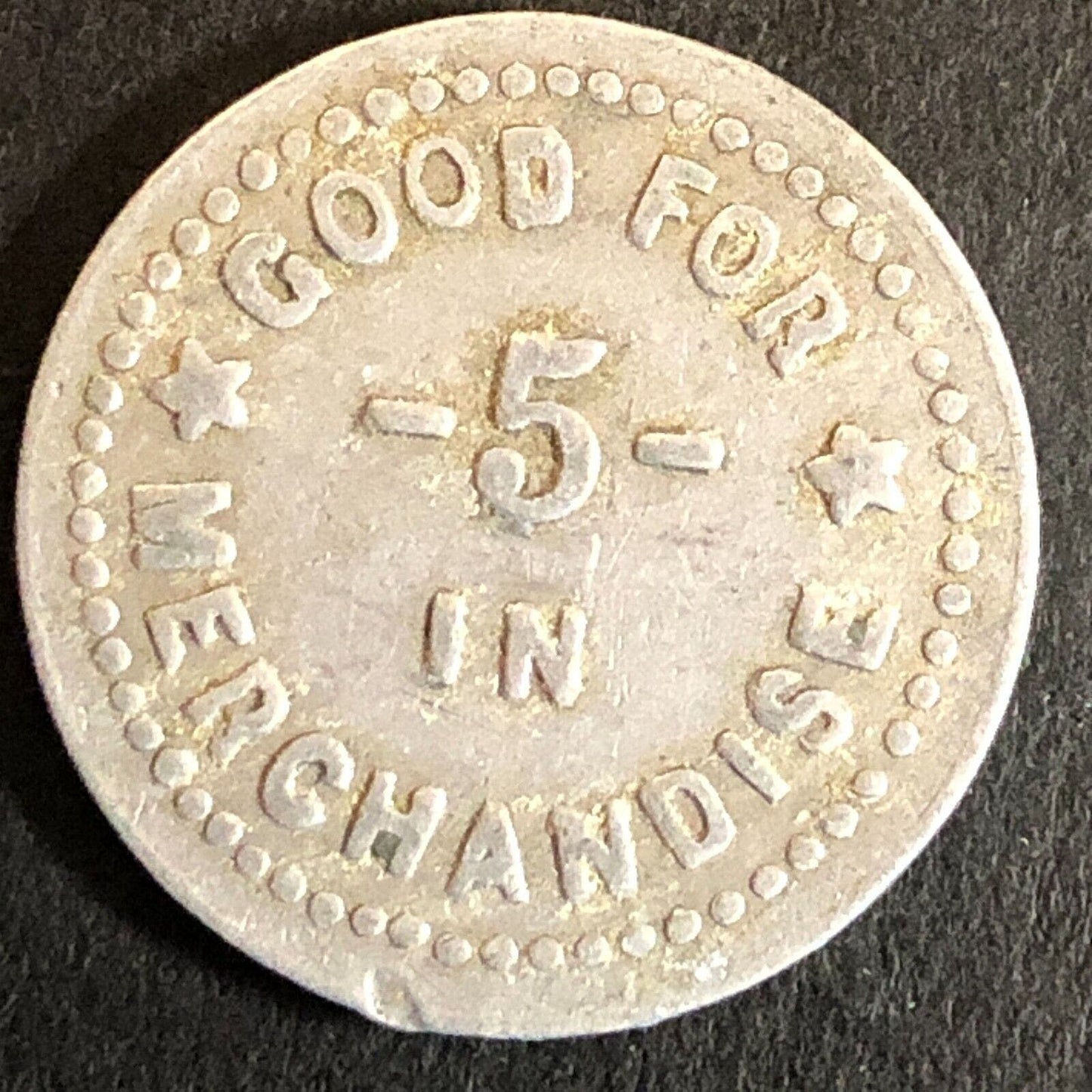 H.H. Frost & Son Somerset, NY G/F 5c Alum Trade Token c1920's-30's 21mm