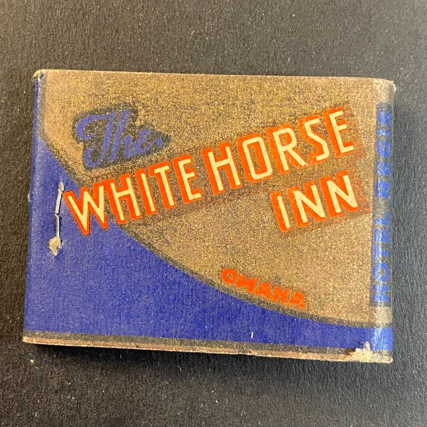 White Horse Inn Hotel Regis Omaha c1930's-40's Full Matchbook Scarce