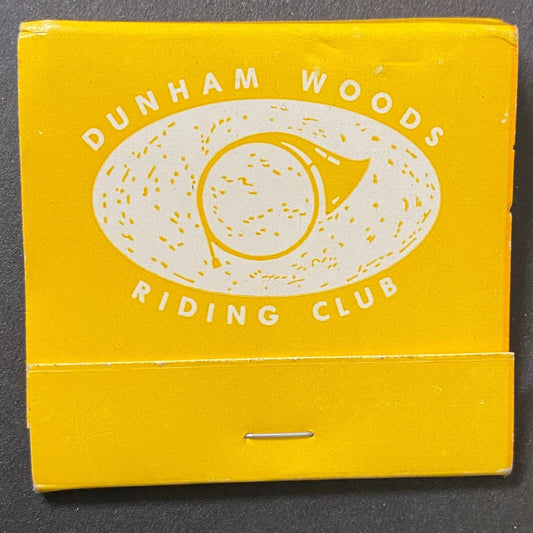 Dunham Woods Riding Club Wayne, IL Full Matchbook c1974-80's VGC Scarce