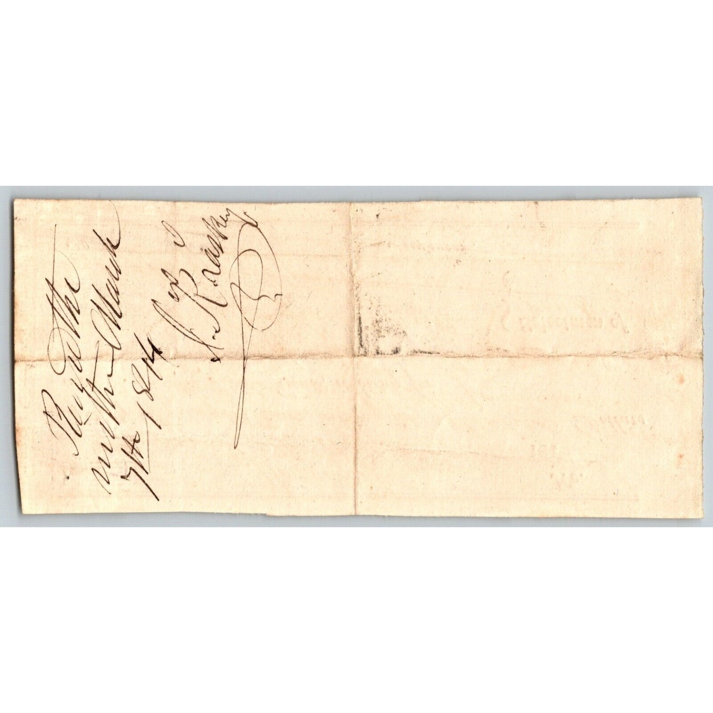 1844 Jabez Knowlton* Newburgh ME Town Check John H. Lasky? for Teaching School