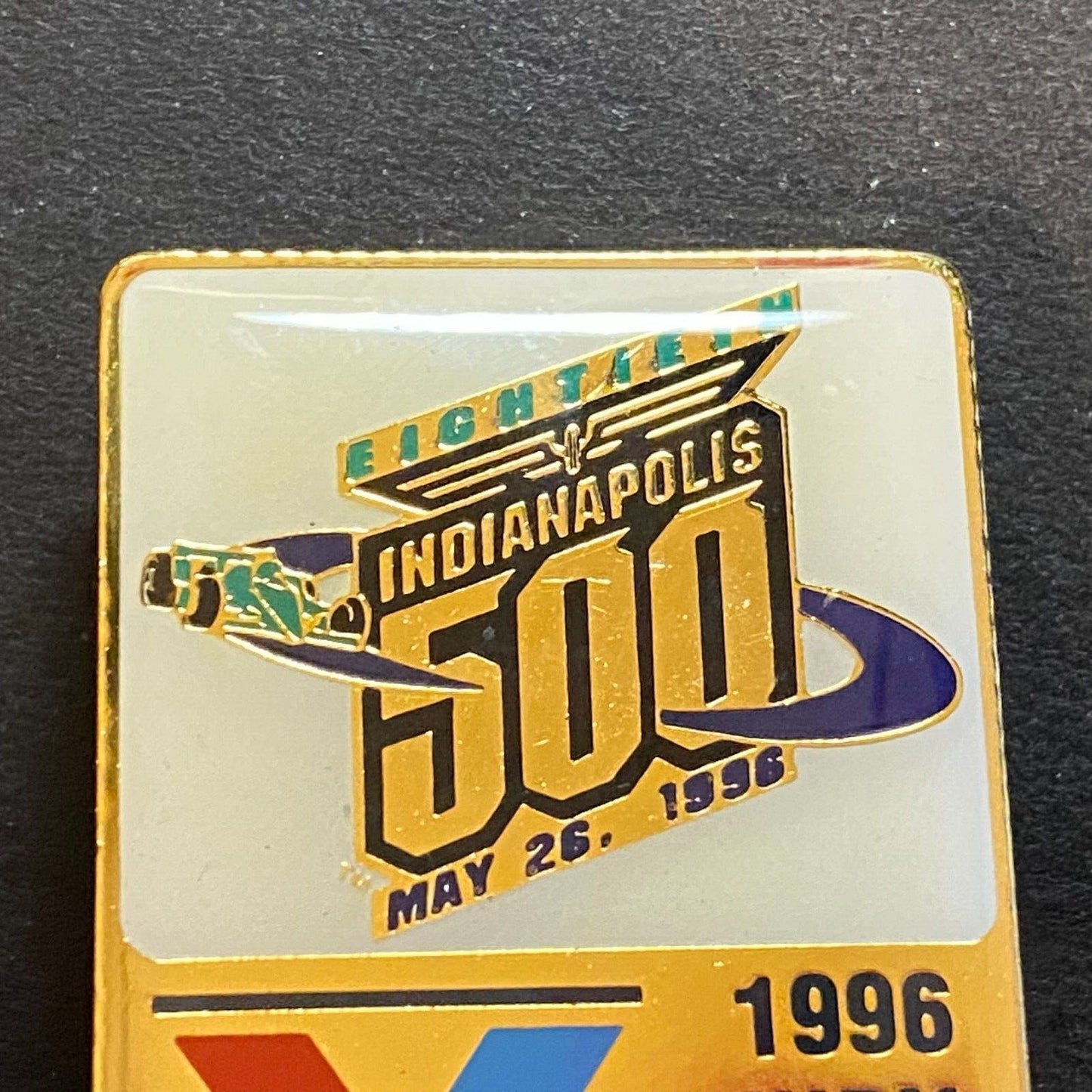 1996 Indy 500 Valvoline Racing VIP Day Enameled Lapel Pin 38mm VGC Scarce