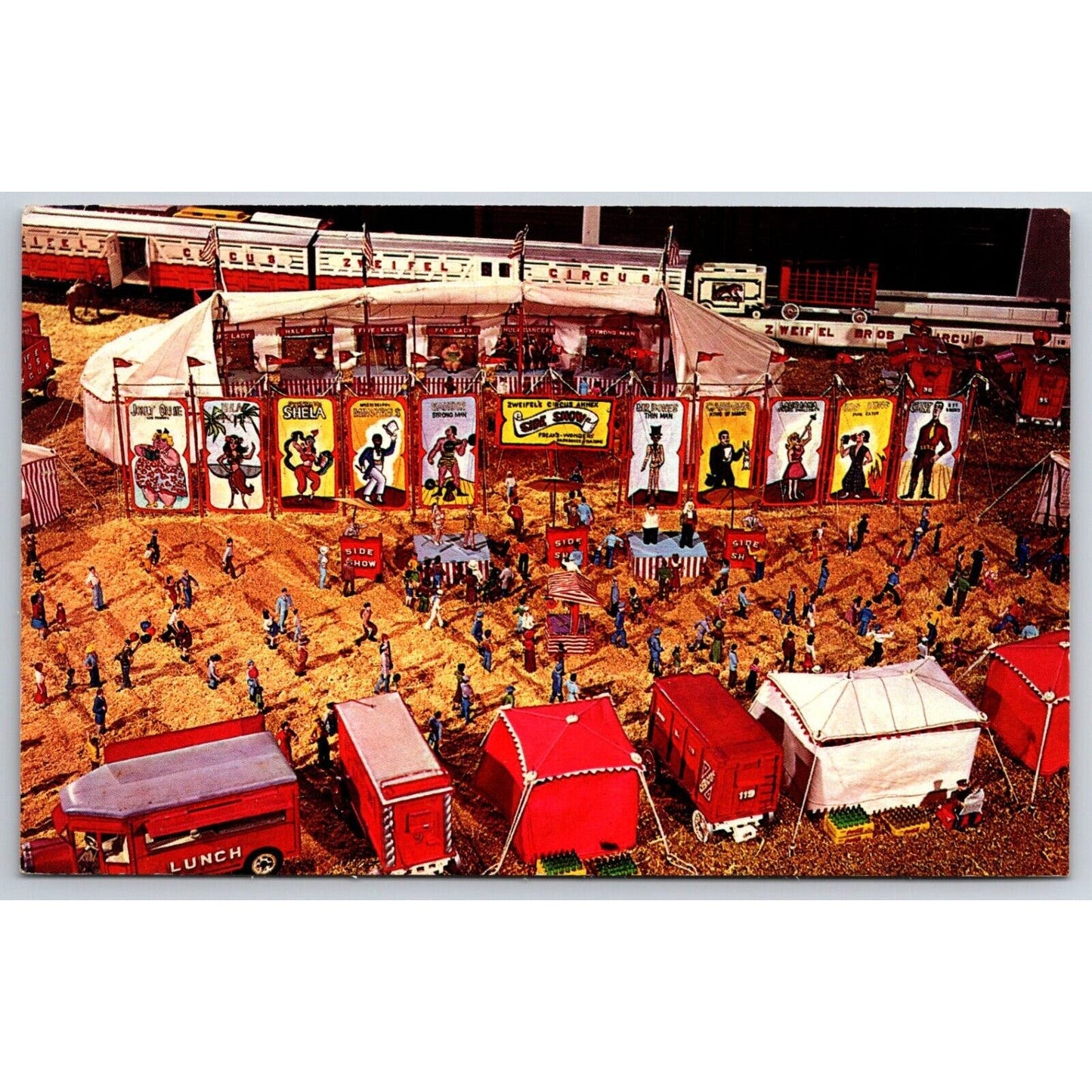 John Zweifel's Miniature Circus World Museum Baraboo Postcard PM 1963 / 65 ?
