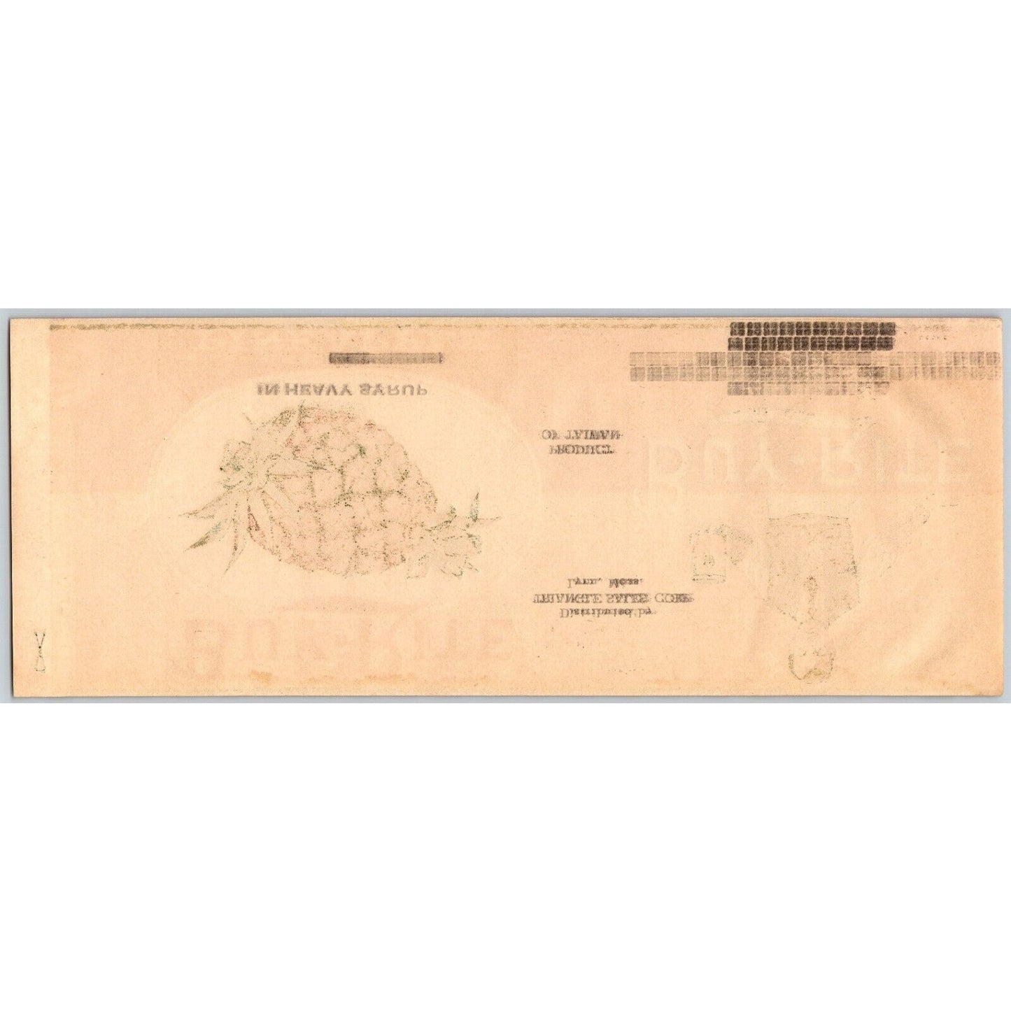 Buy-Rite Brand Sliced Pineapple Paper Can Label c1920's-30's Merchant Shop Keep