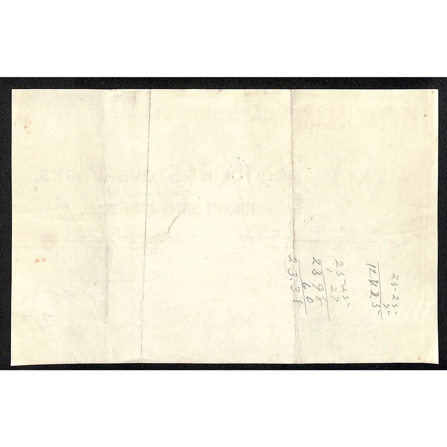 Joliet Stove Works Moore's Heater 1897 Billhead Samuel Wang* N. Georgetown, OH