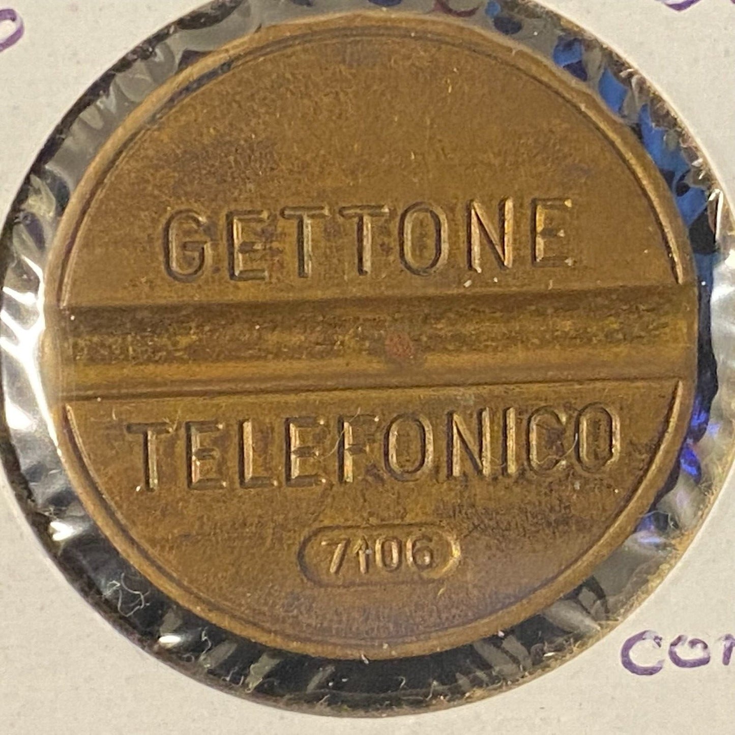 Gettone Telefonico Public Telephone Token 1971 Italy Bronze 24.5mm 7.2g #7106 VG