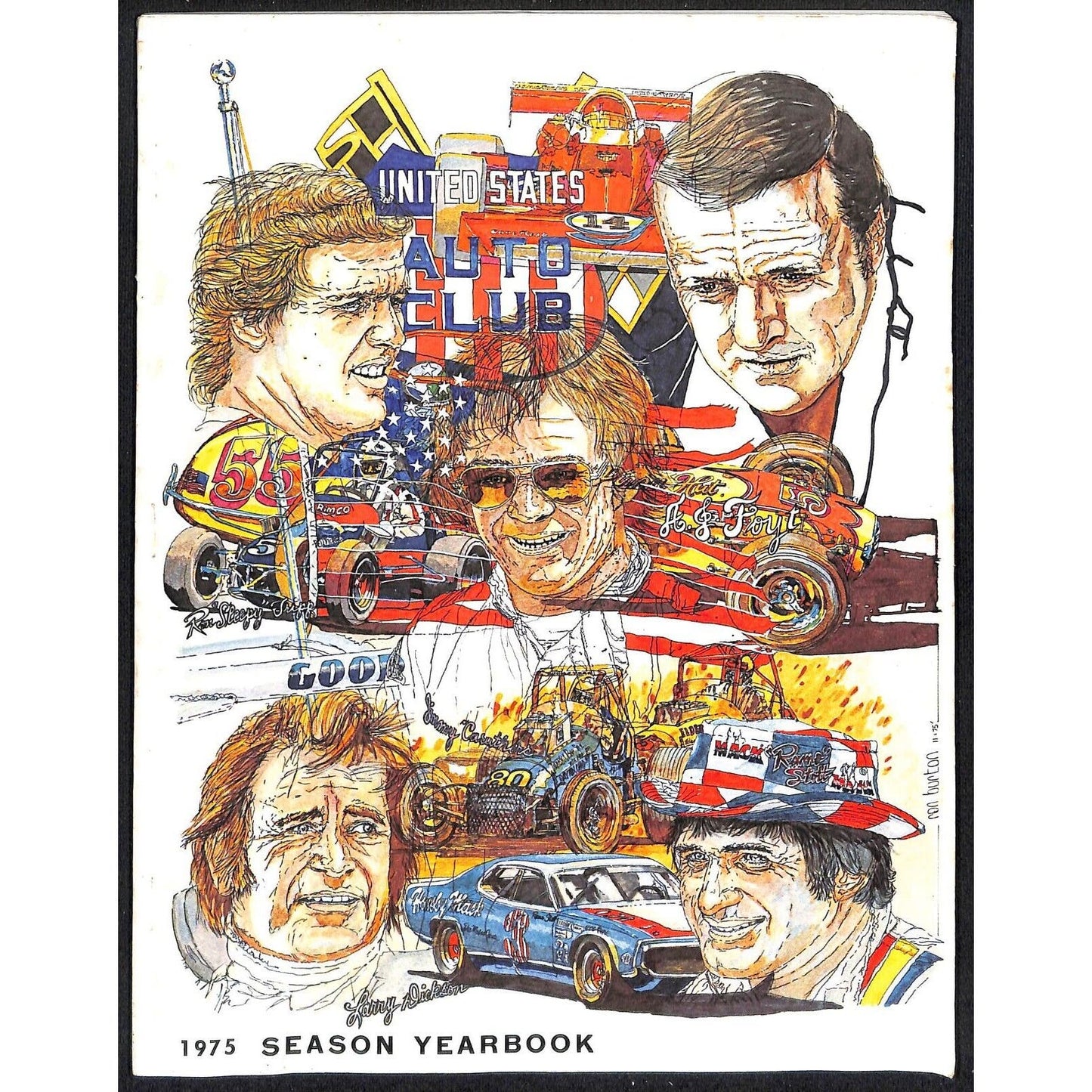 1975 USAC Indianapolis 500 Yearbook United States Auto Club VGC 129pp 13oz