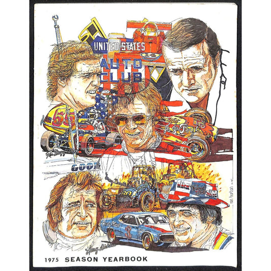 1975 USAC Indianapolis 500 Yearbook United States Auto Club VGC 129pp 13oz