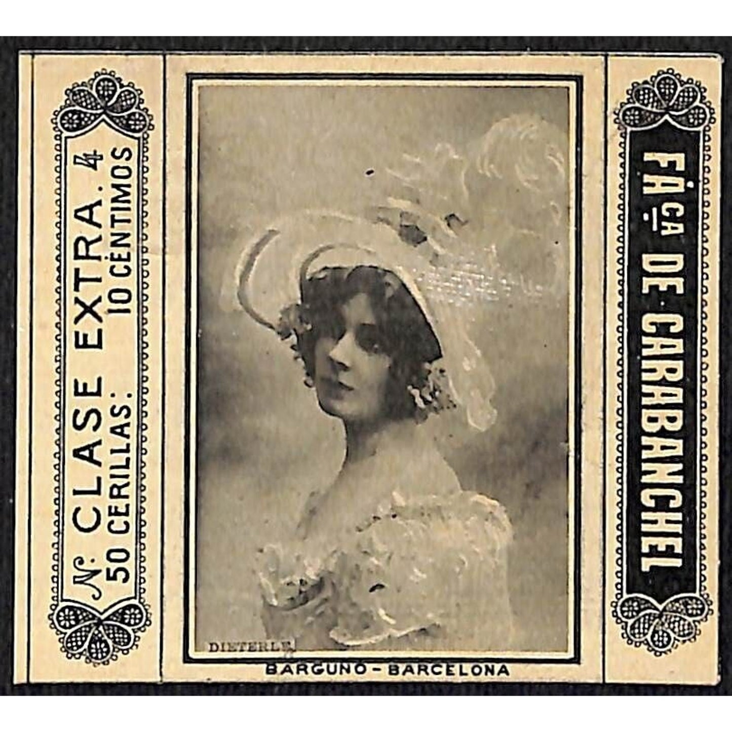 Amélie Diéterle ? Stage Actress Barcelona c1920's Matchbox Label VGC