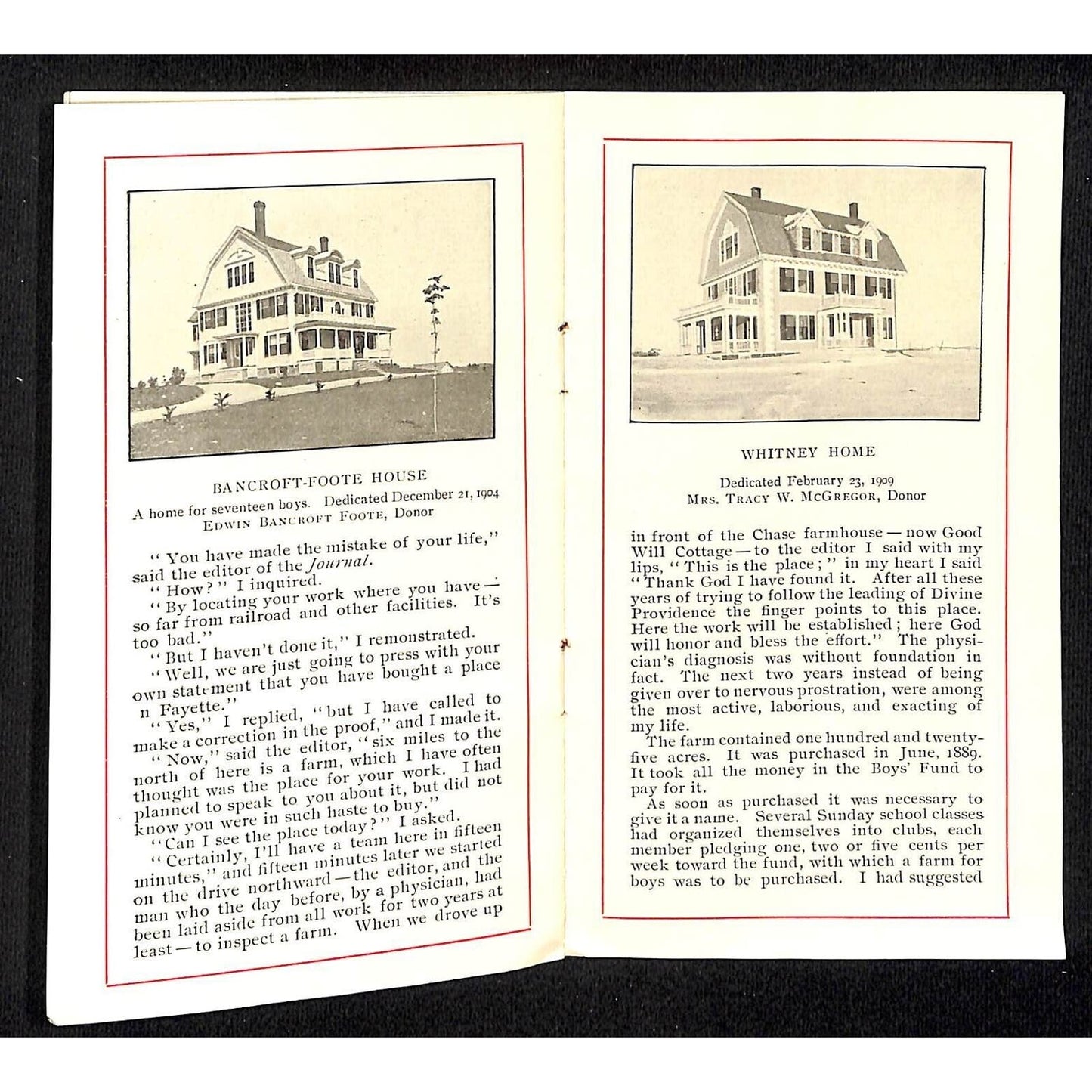 Hinckley, ME 1910 "Good Will Farm" Booklet 12p Letterhead & Cover Knowlton* VGC