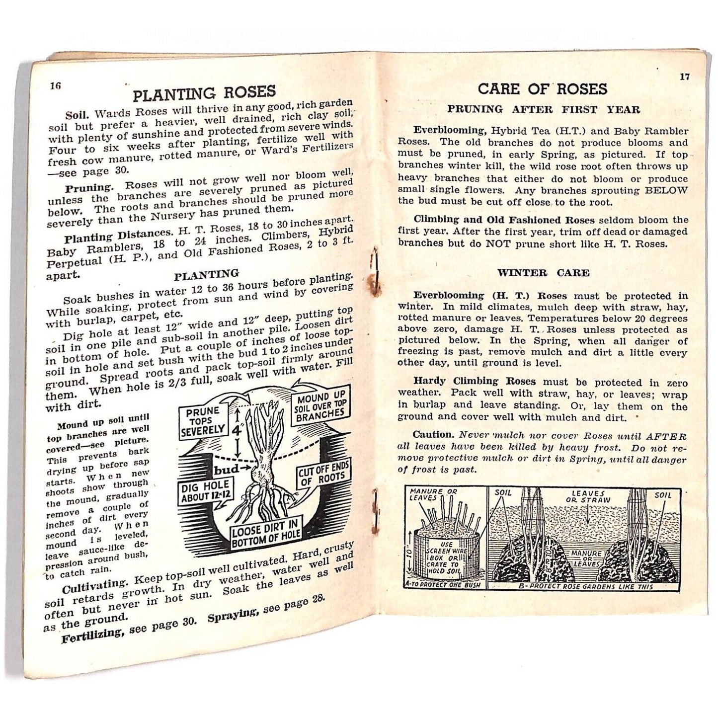 1942 Mongomery Wards Planting Guide Fertilizers Illustrations Booklet 31pp