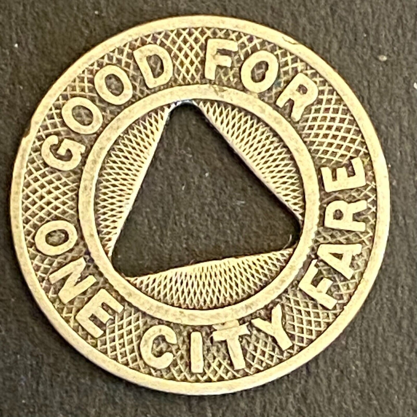 Denver Tramway Corp City Lines G/F One City Fare Transit Token 16mm (#4)