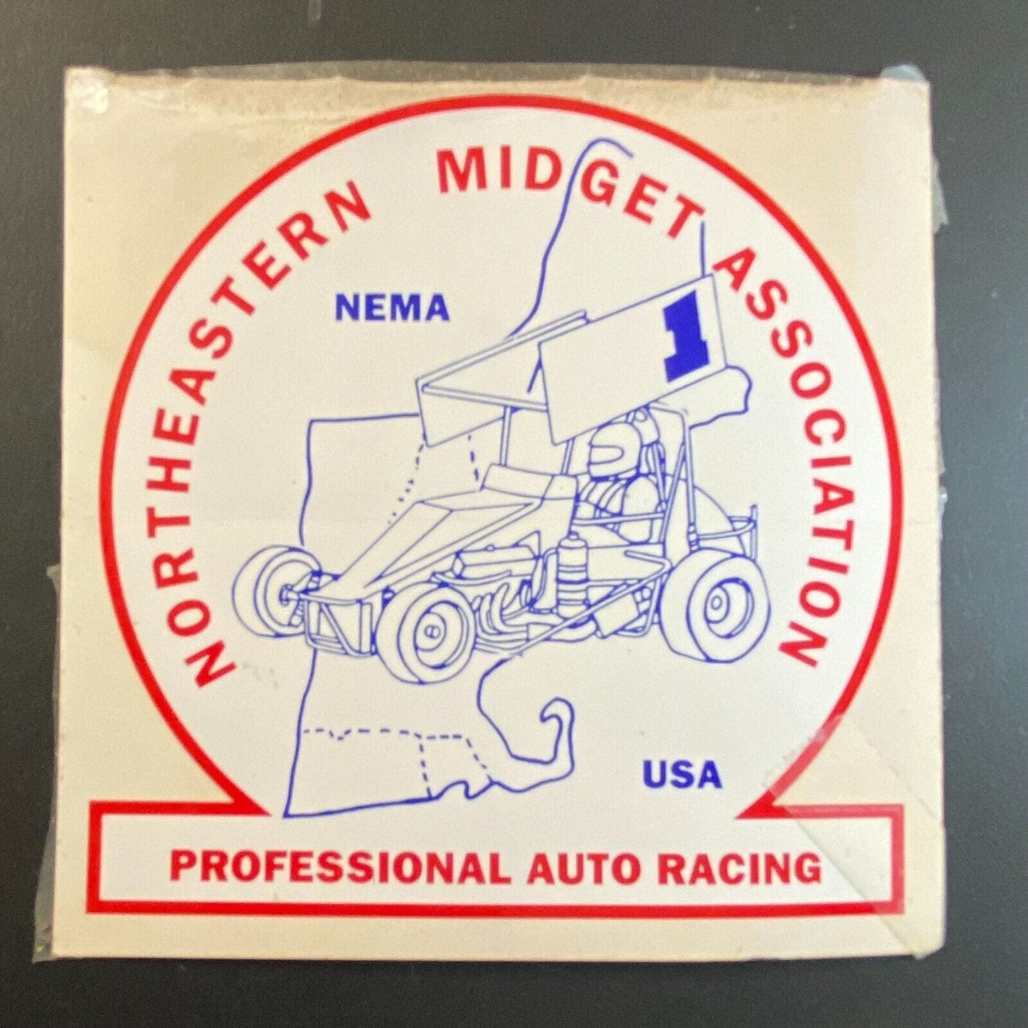 Northeastern Midget Association NEMA Auto Racing Decal c1980's-90's