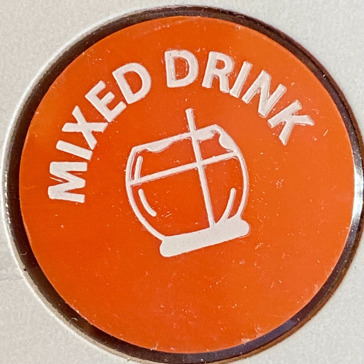 Milroy, PA Wilderness Lodge Red Plastic Token Good For One Mixed Drink w/ Bear