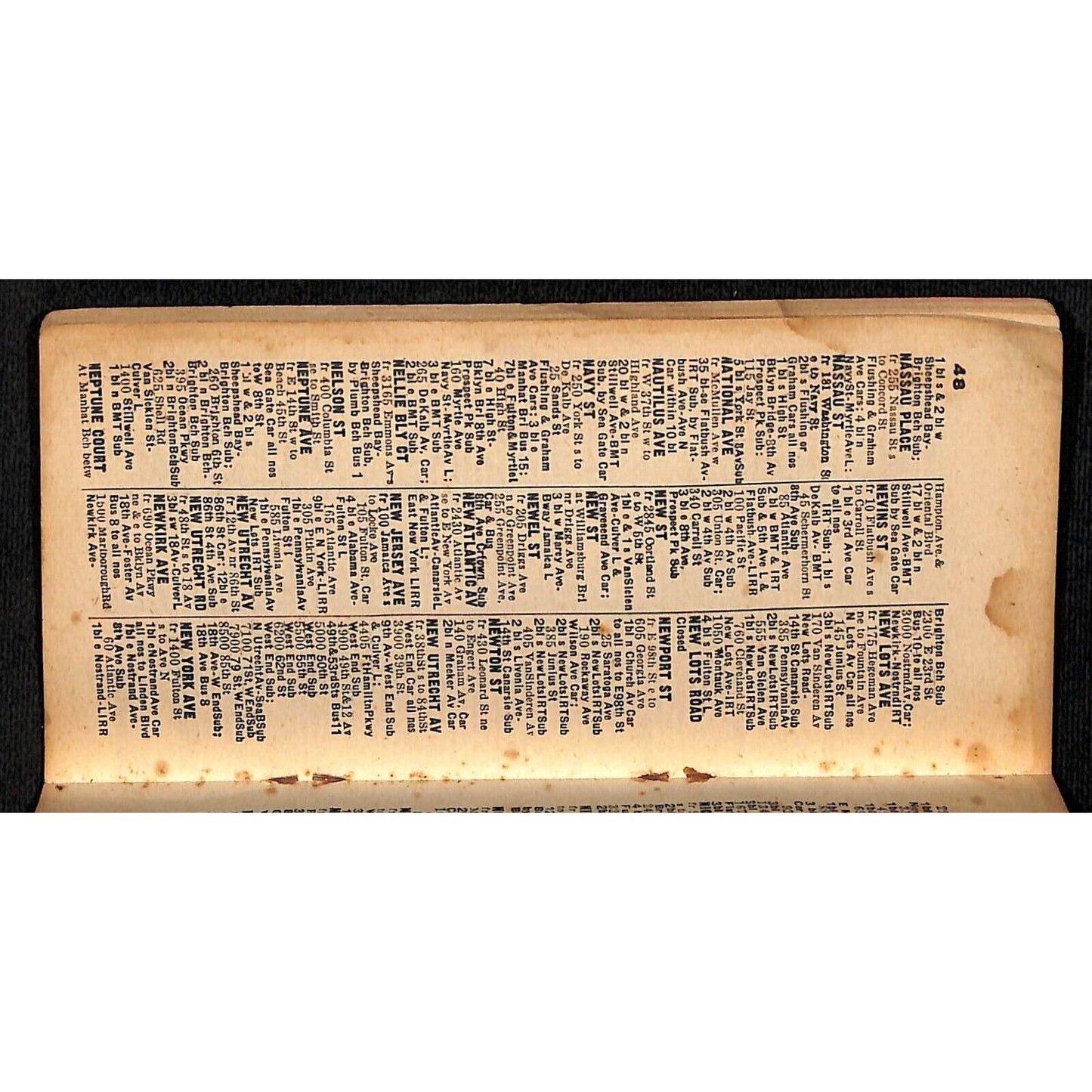 Geographia Map Co. 1942 All Text "The Standard Street Guide to Brooklyn" 96pp