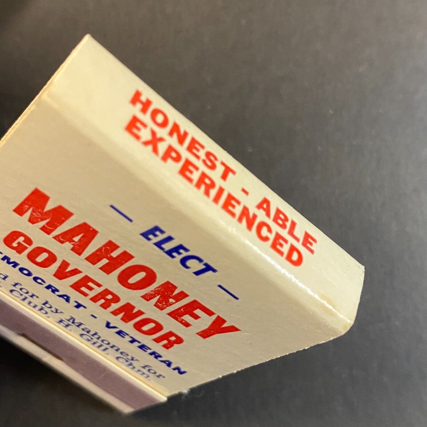 Elect George Mahoney Governor Democrat Maryland Full Matchbook c1966 VGC