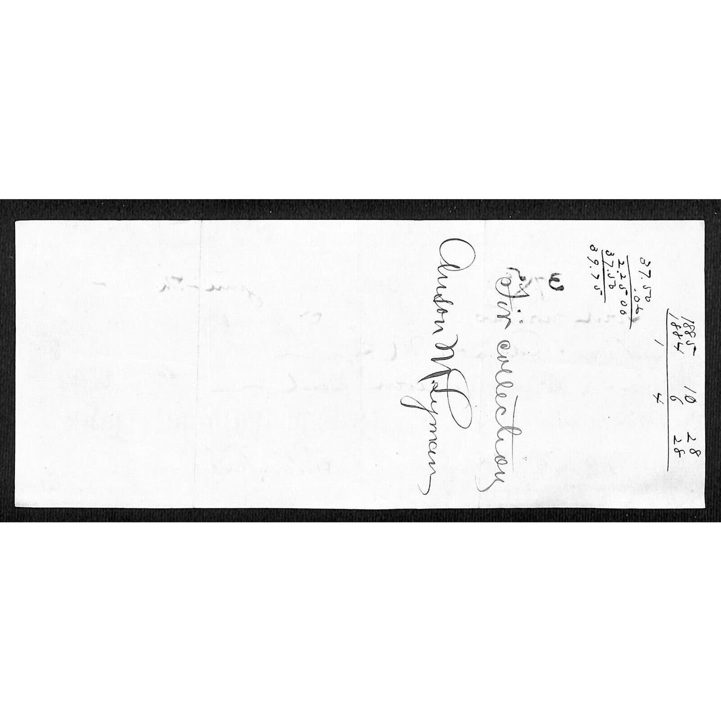 1884 Orange National Bank Orange, MA Promissory Note "Anson M. Lyman" (Lawyer)