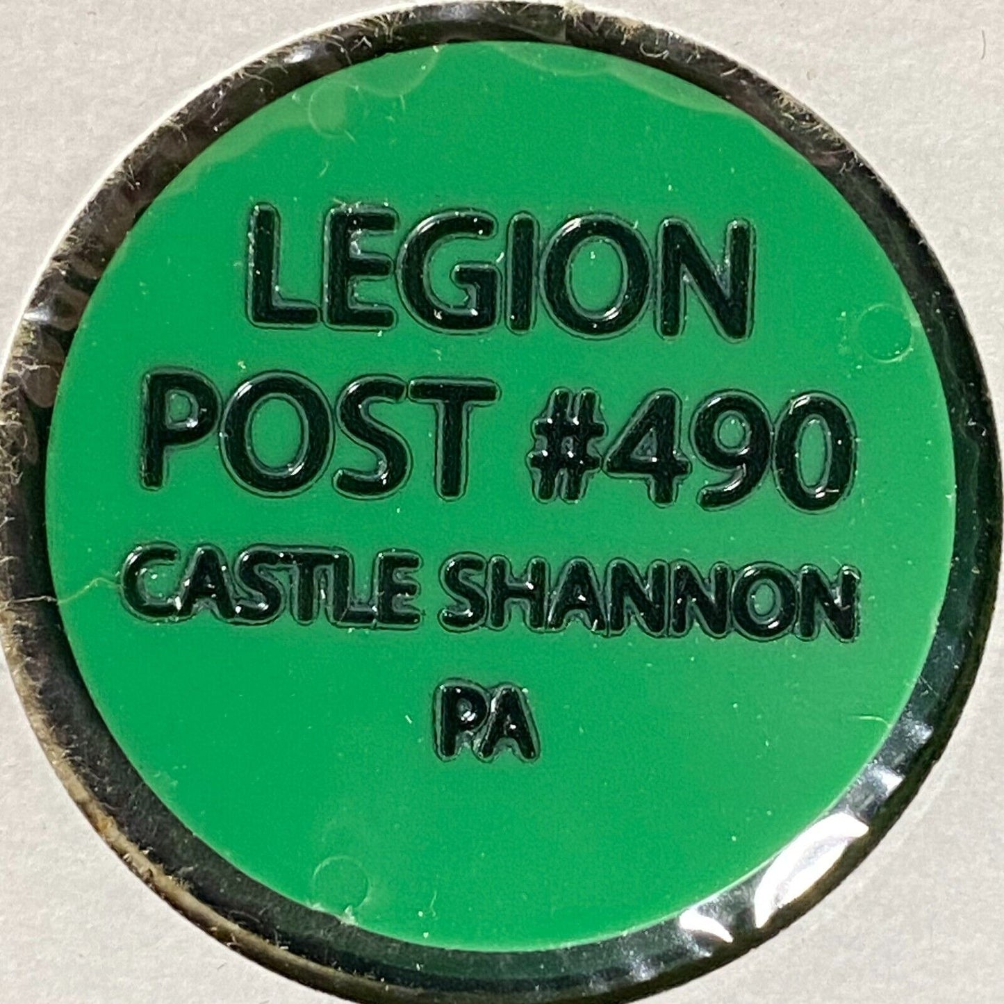 Castle Shannon, PA American Legion Post 490 Plastic Drink Token G/F Draft / Pop