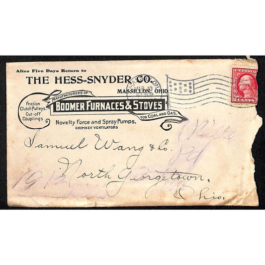 Hess-Snyder Co. Massillon, OH Samuel Wang Co* North Georgetown 1913 Adv. Cover