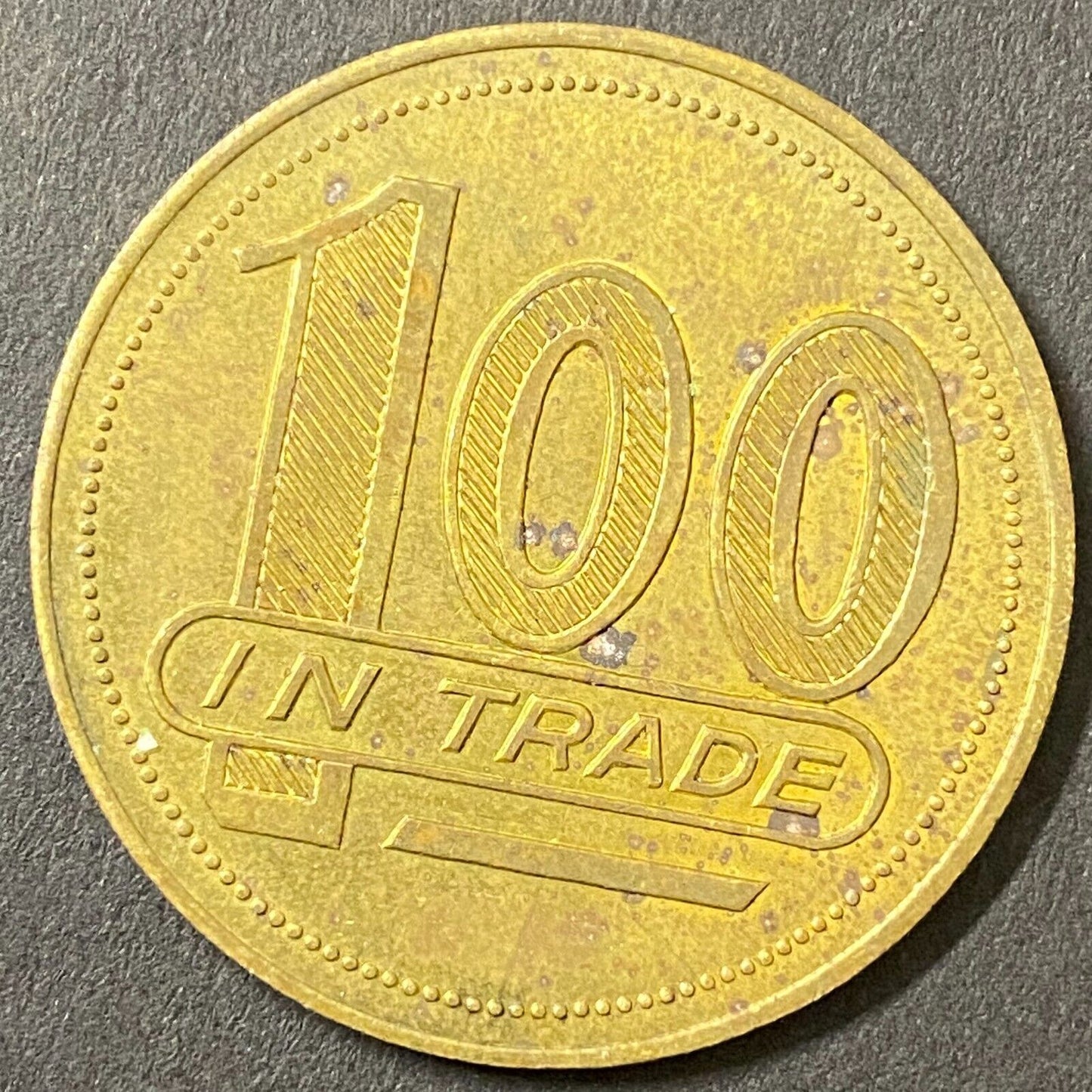 Fort Polk NCO Open Mess G/F $1 in Trade Token Brass Louisiana 35mm (#2)