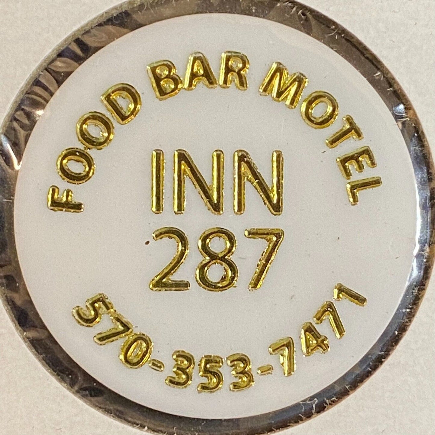Morris, PA Inn 287 Restaurant c1998 Plastic Token G/F Whiskey