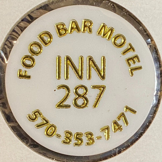 Morris, PA Inn 287 Restaurant c1998 Plastic Token G/F Whiskey
