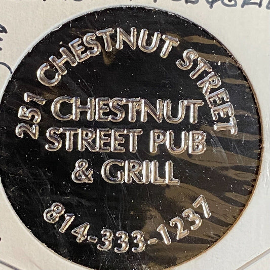 Meadville, PA Chestnut Street Pub & Grill c1990's Plastic Token "One Top Shelf"