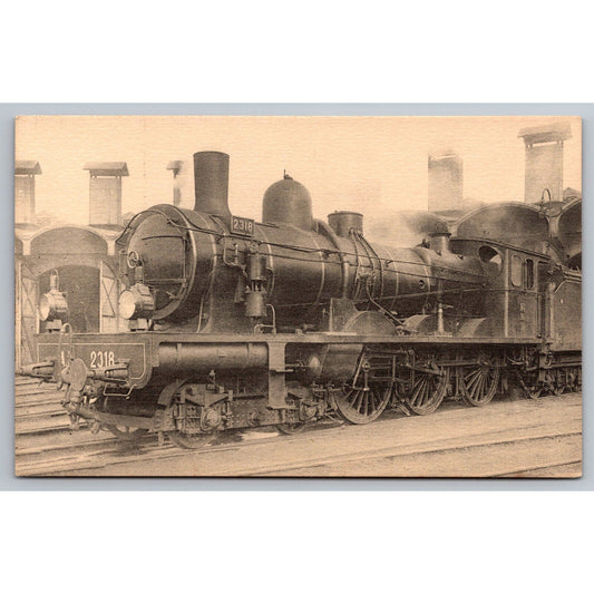 French Railroad RPPC* Postcard Machine 2318 Series P7 2301-2330 c1900 H.M.P.