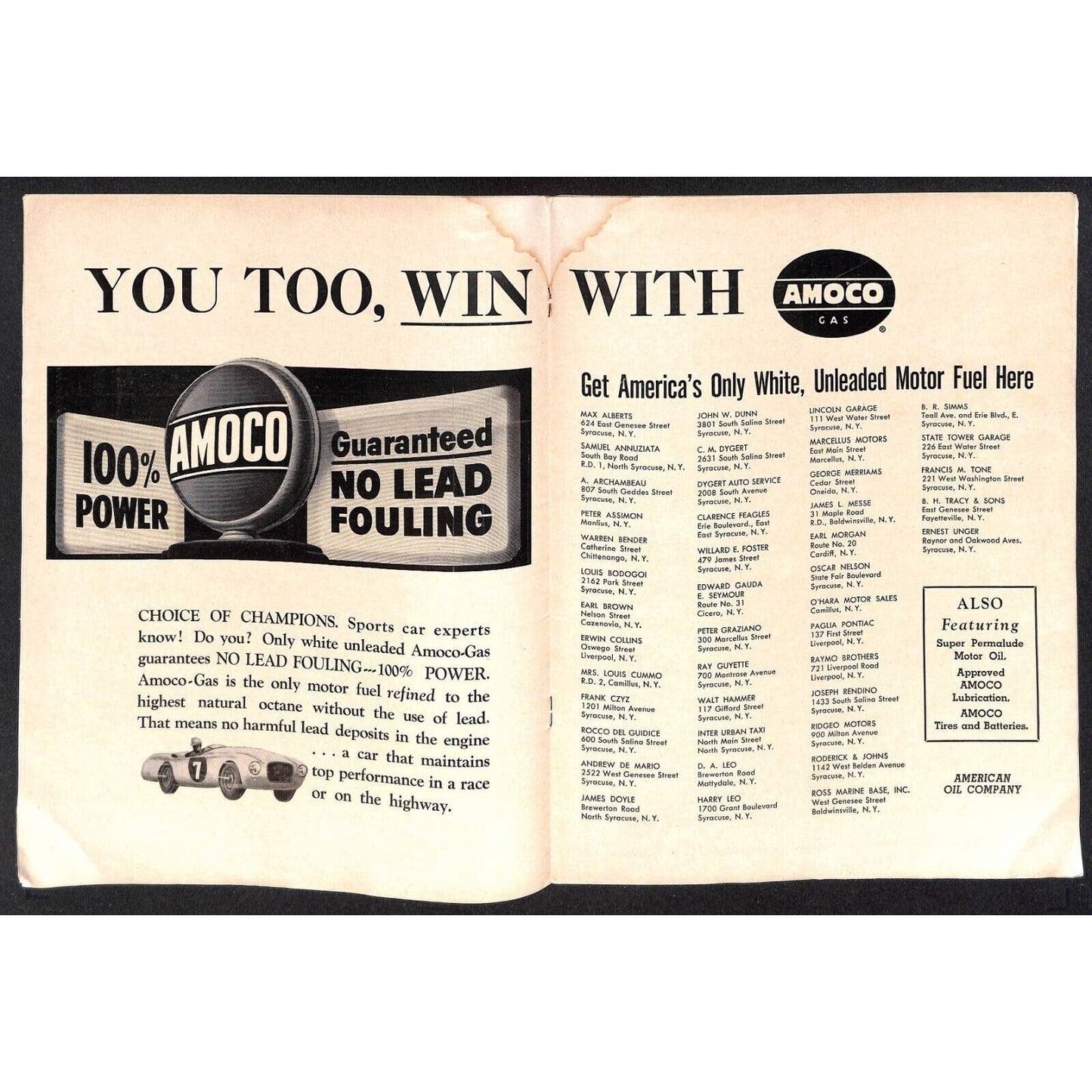 New York State Fair Auto Racing Program Stock Car 9/3 1956 24pp Scarce