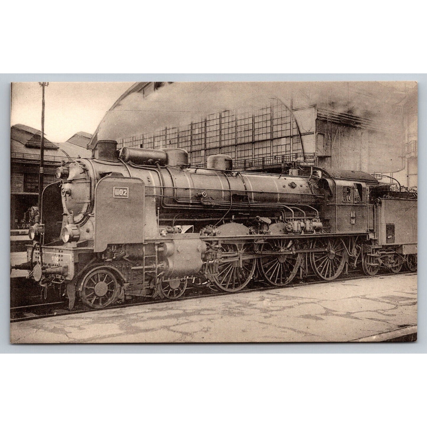 French Railroad RPPC* Postcard Machine 1102 Series 1101-1104 c1912 H.M.P.