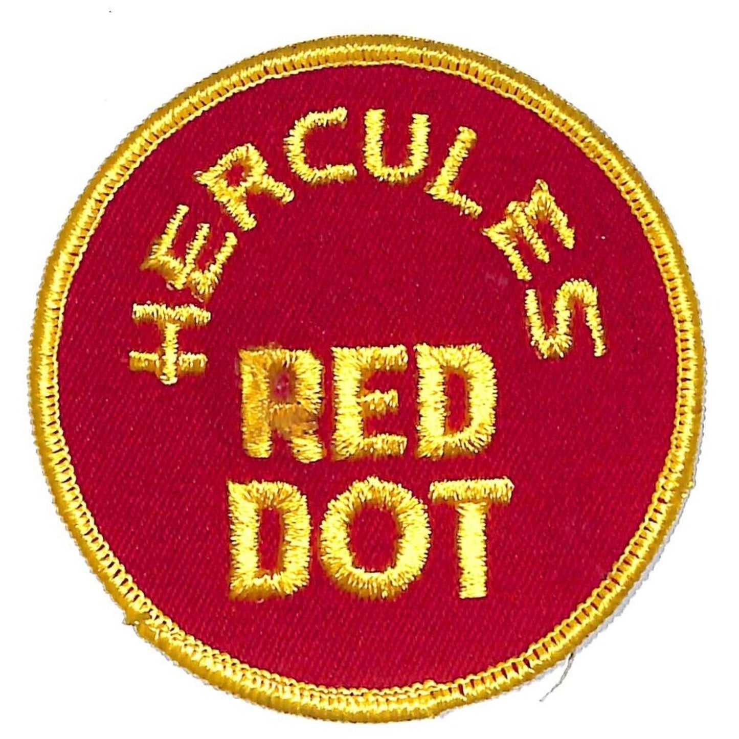 Hercules Red Dot (Powders Gunpowder) 3" Vintage Emb. Patch c1970's-80s NOS VGC