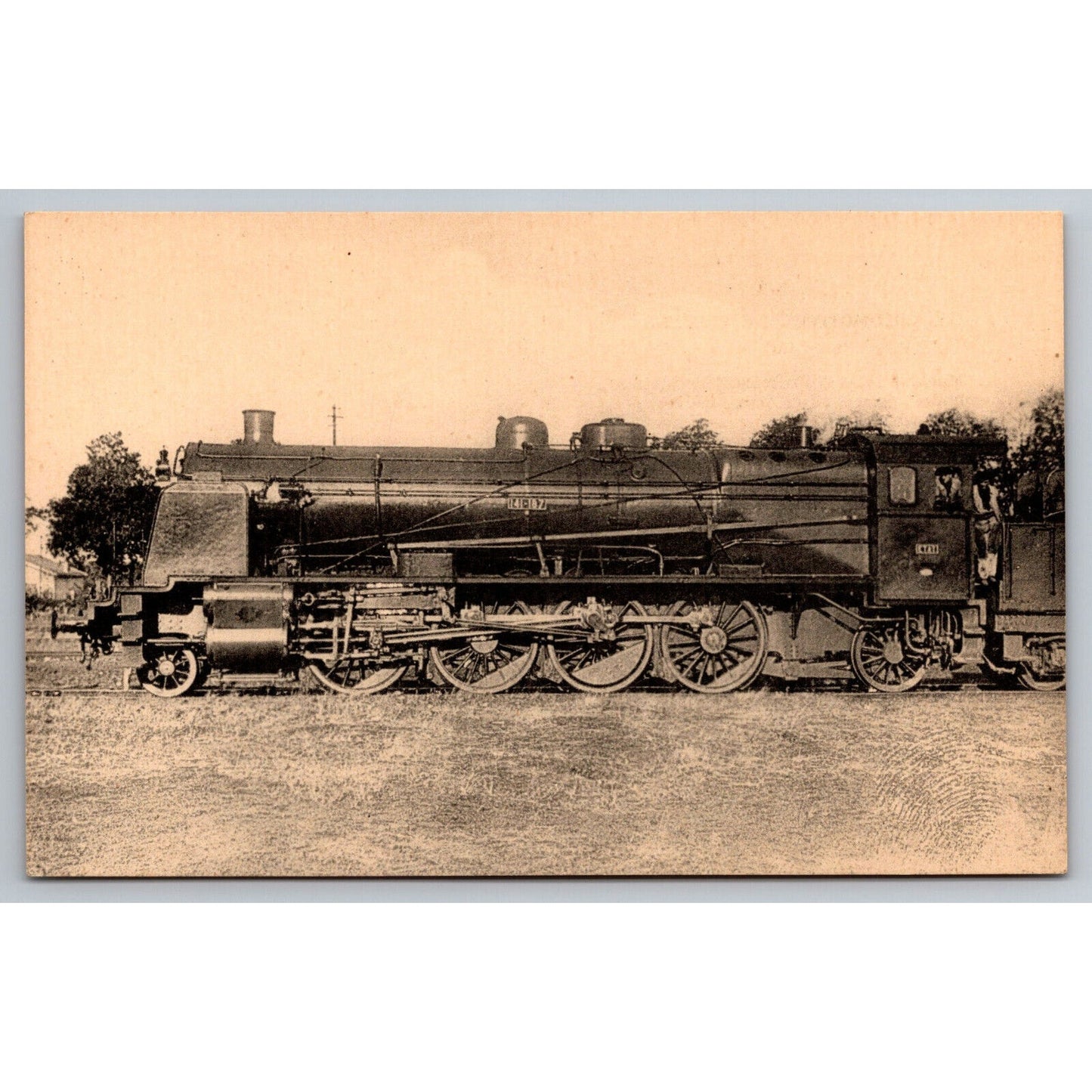 French Railroad RPPC* Postcard Machine 141-187 Type Mikado c1900 H.M.P.