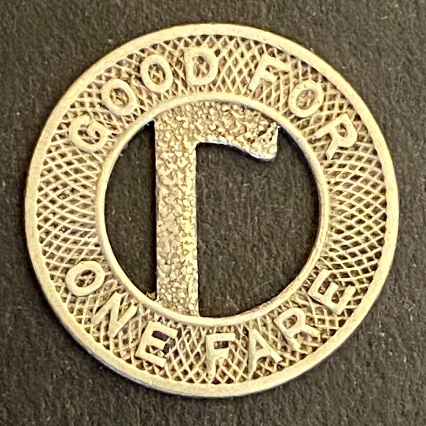 Lima City Street Railway Co (Ohio) G/F One Fare Transit Token 16mm c1949 (#4)