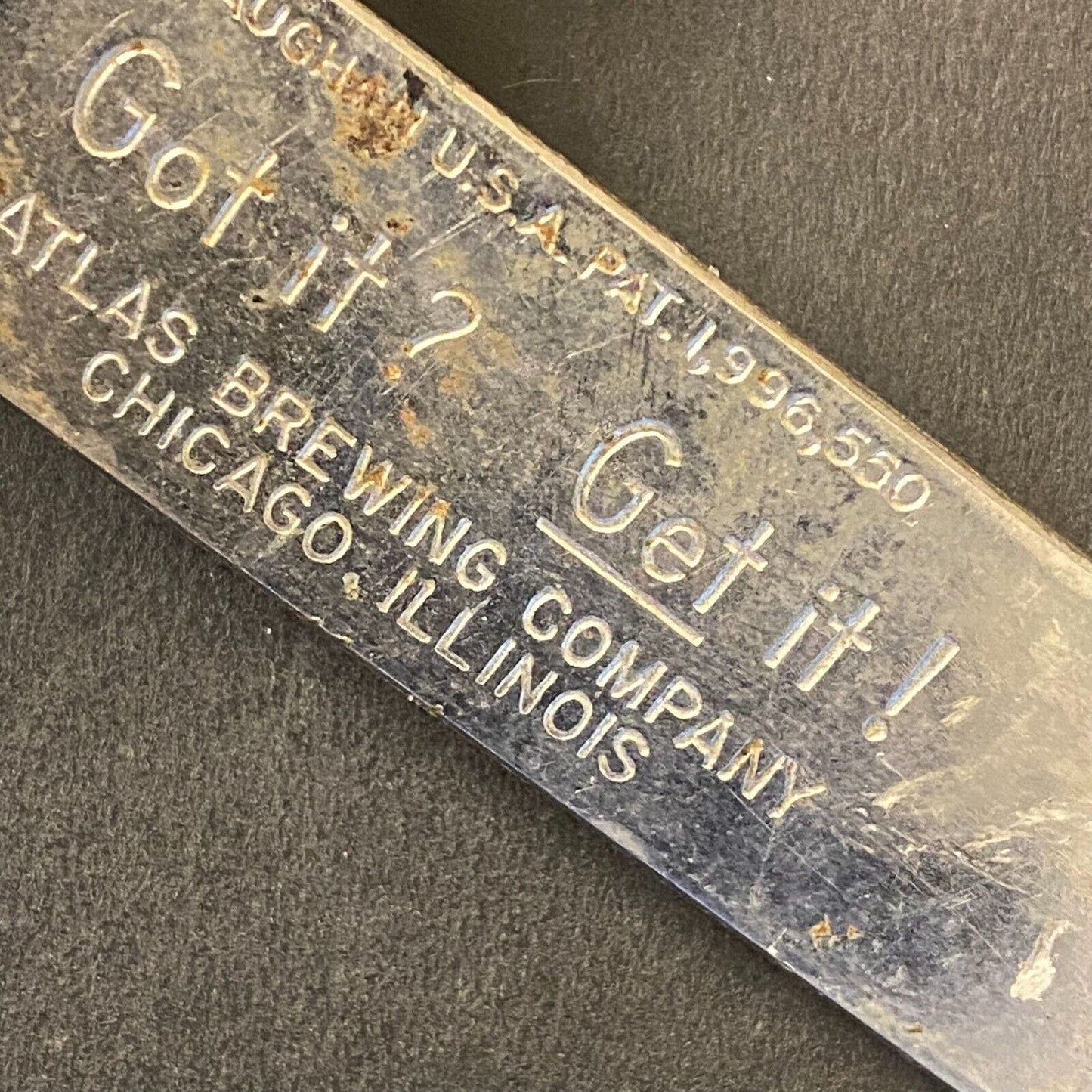 Atlas Prager Beer "Got It - Get It" Vintage Steel Can Bottle Opener 3 3/4"