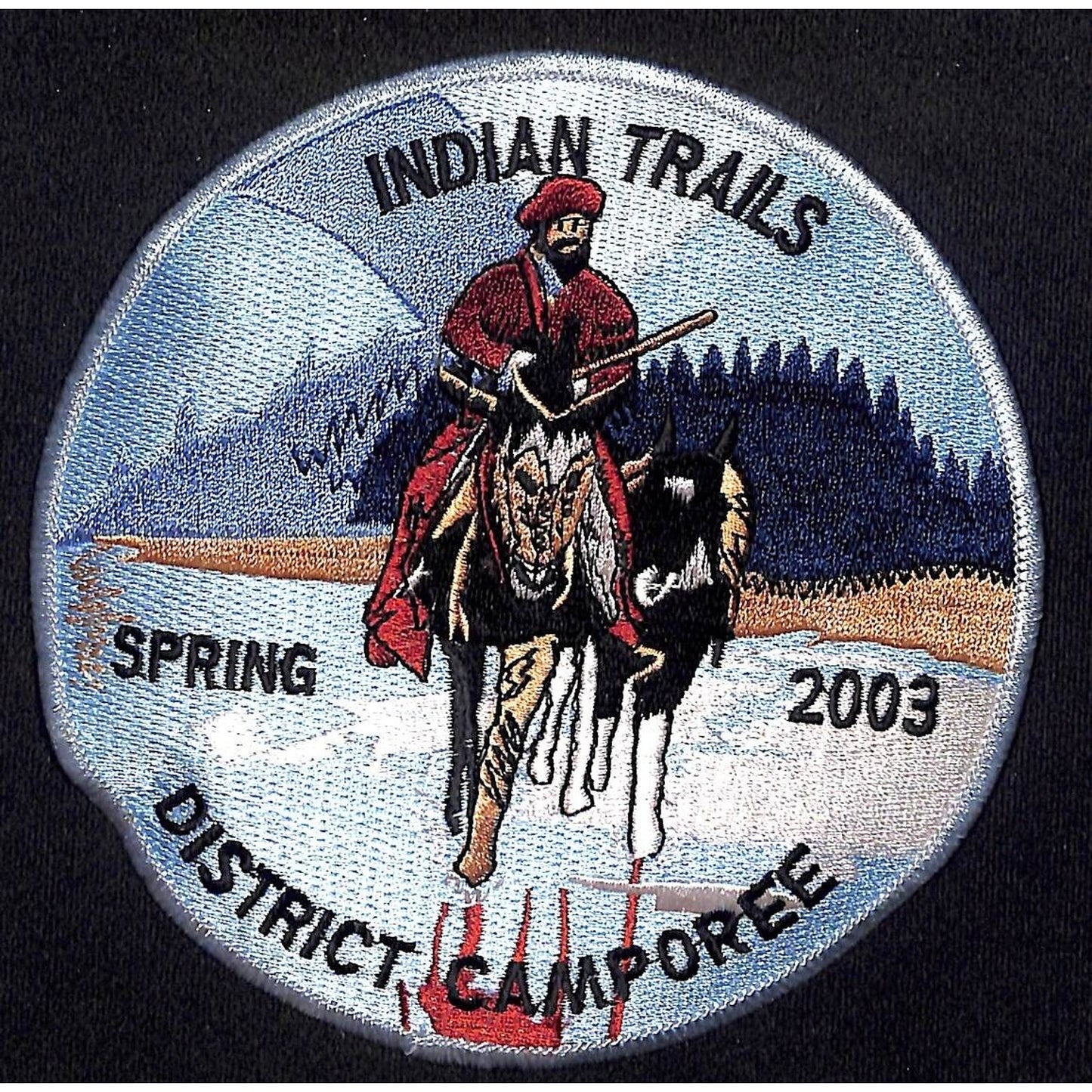 Boy Scouts BSA 2003 Large 5 1/4" Indian Trails Spring Camporee Patch Scarce