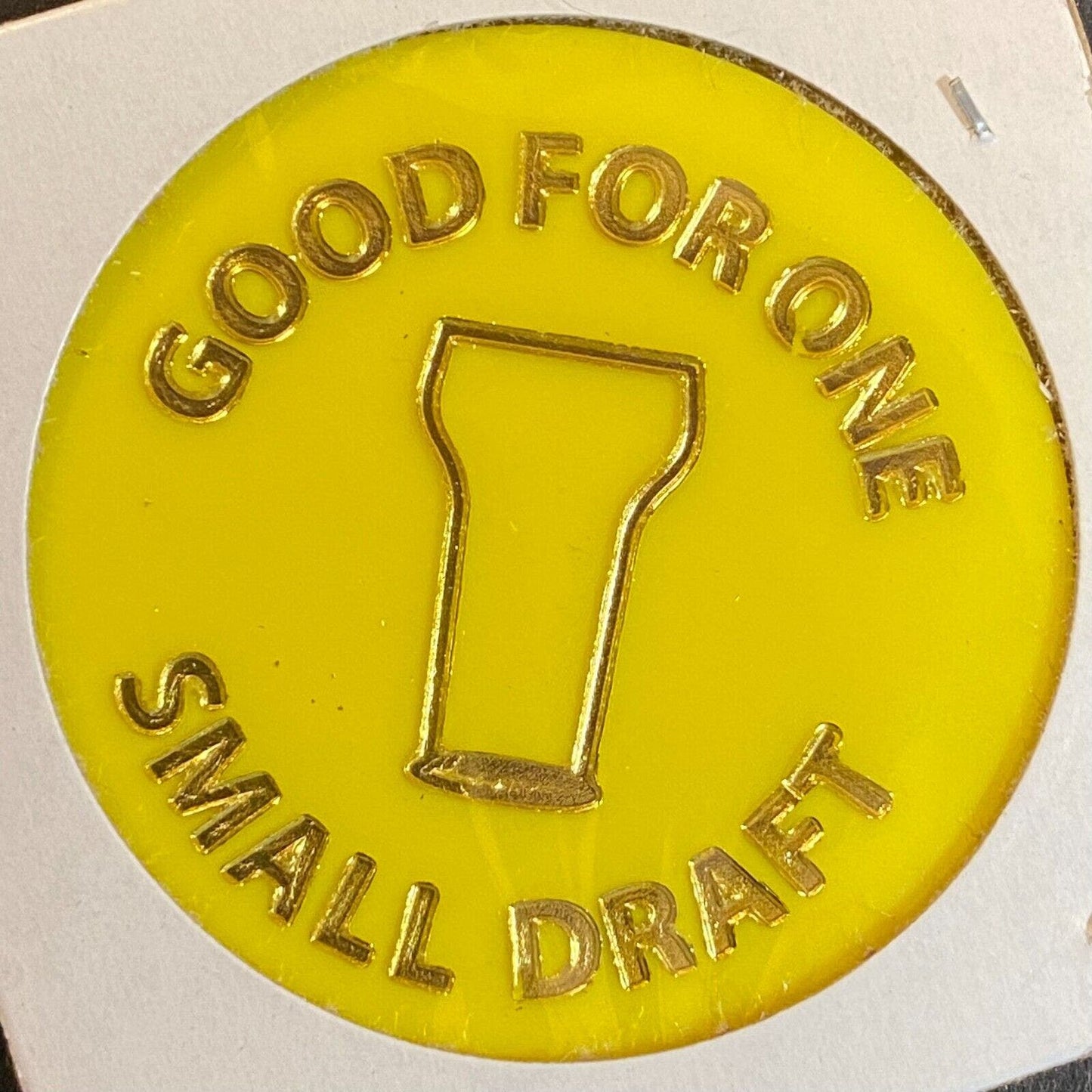 Monessen, PA BPOE Lodge 773 c1980's Plastic Token Drinks "G/F One Small Draft"