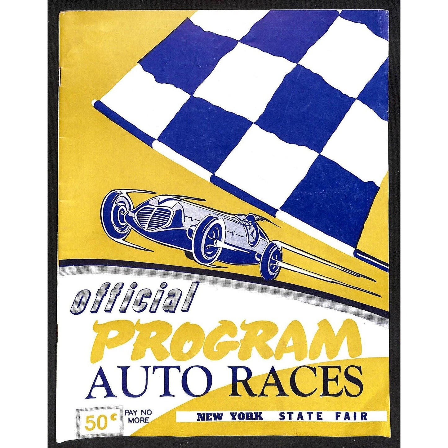 New York State Fair Auto Racing Program Stock Car 9/3 1956 24pp Scarce