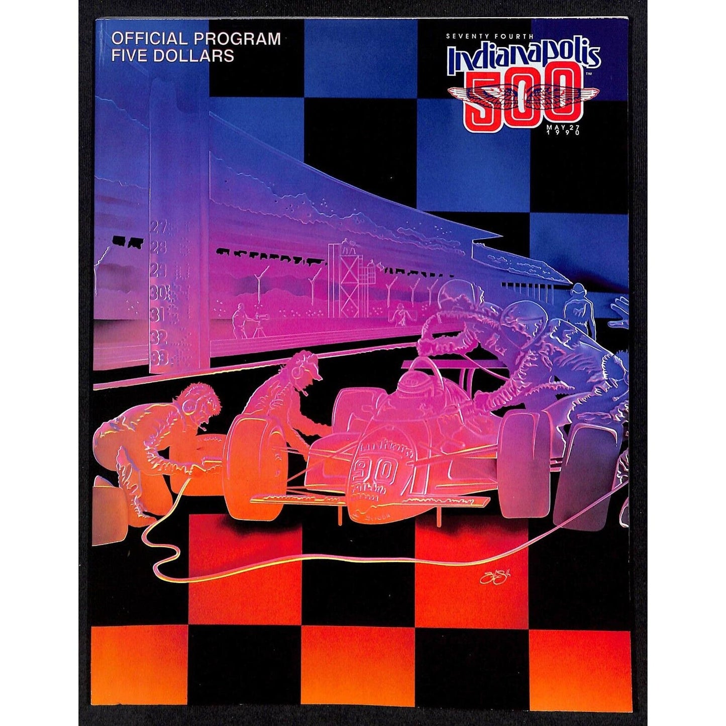 1990 Indianapolis 500 Racing Program VGC 191pp 1 lb. 7oz.