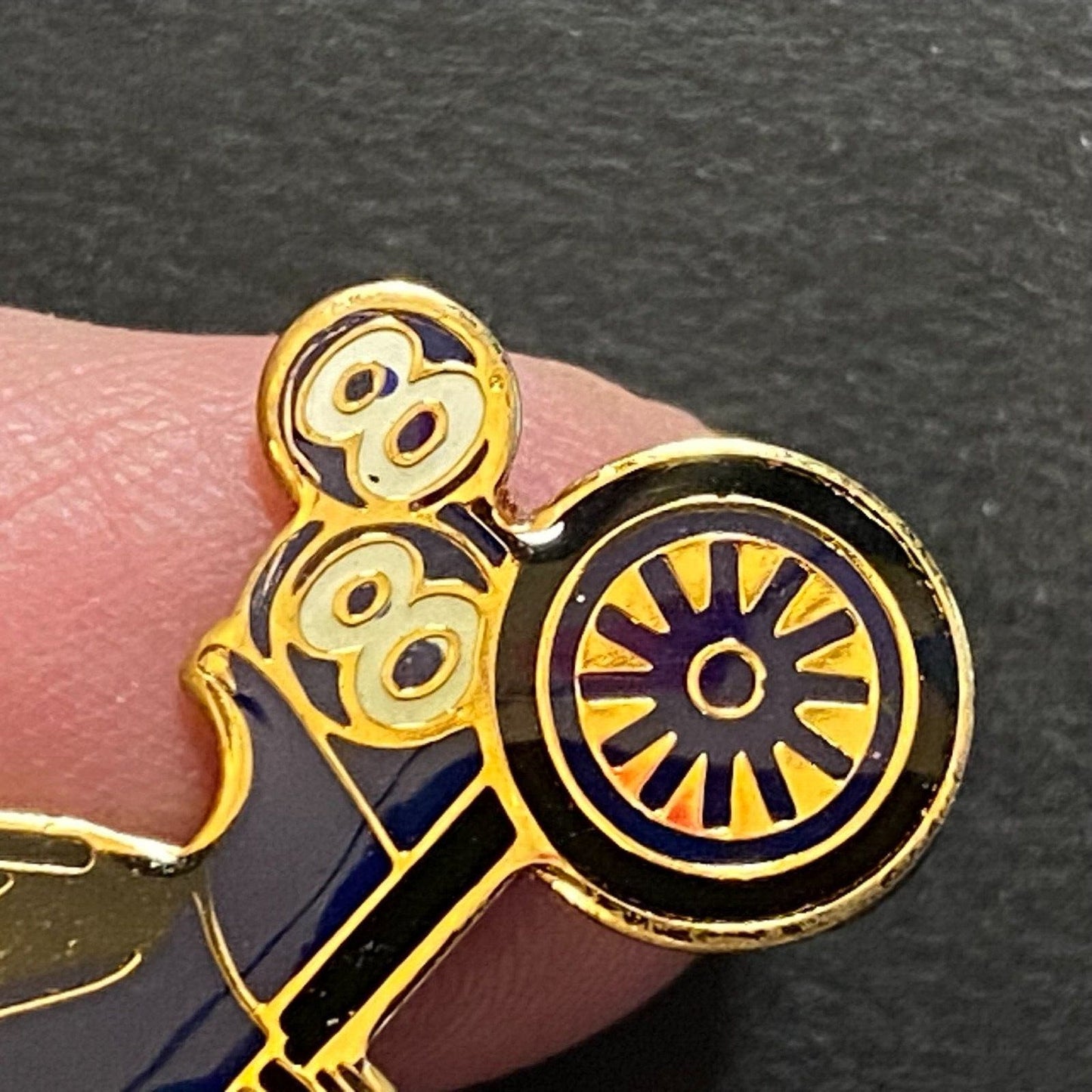 Indy 500 1912 Winner #8 Dawson Enameled Lapel Pin c1986-95 13mm x 37mm VGC