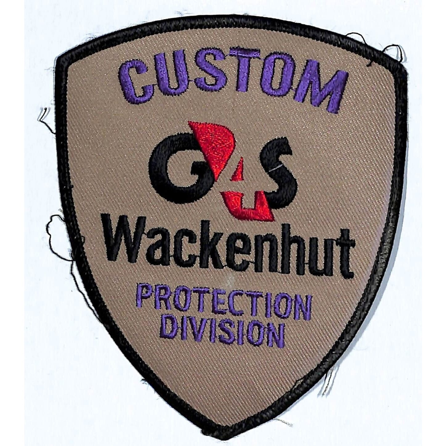 Wackenhut G4S Custom Security Gaurd Embr. Patch c1970's-80's? 4.25"h (#3) Scarce