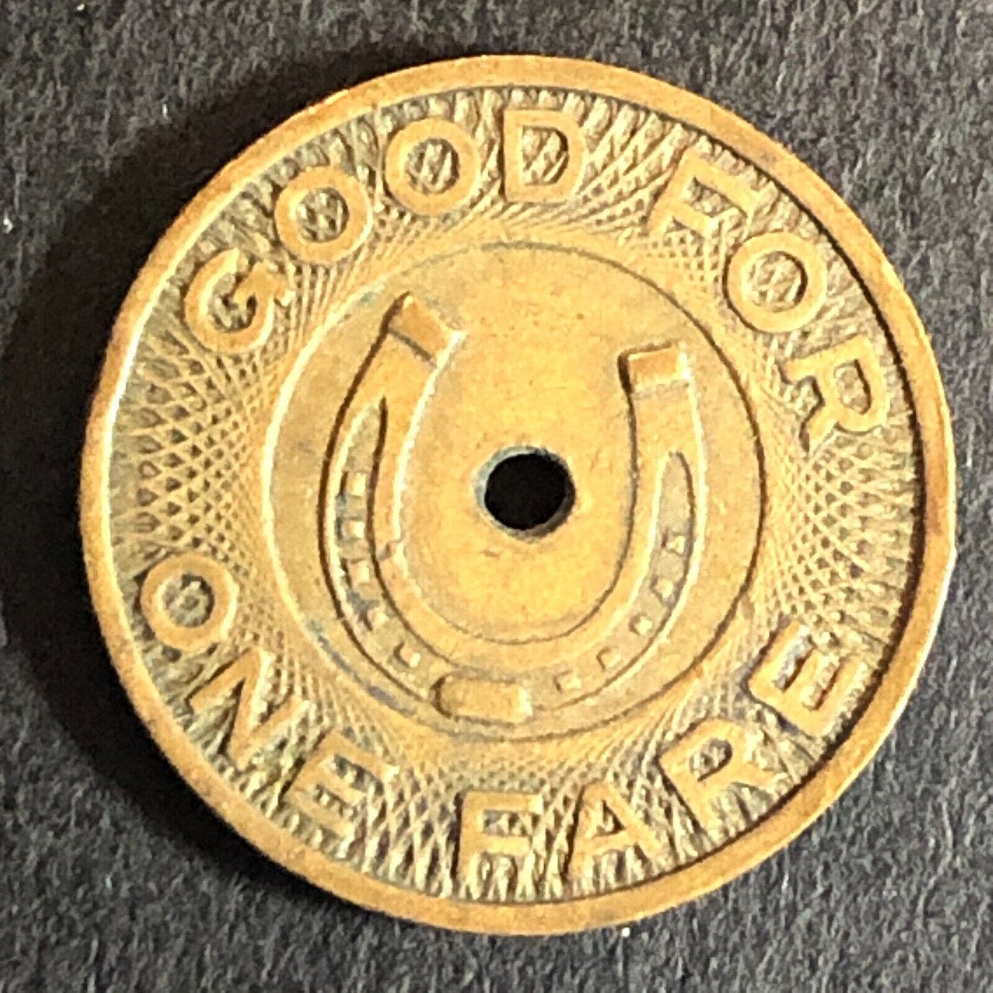 Las Vegas Transit System Horseshoe G/F One Fare Transit Trade Token 16mm