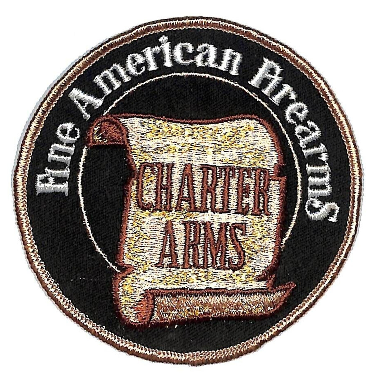 Charter Arms "Fine American Arms" 4" Vintage Emb. Patch c1970's-80s VGC Glitter*