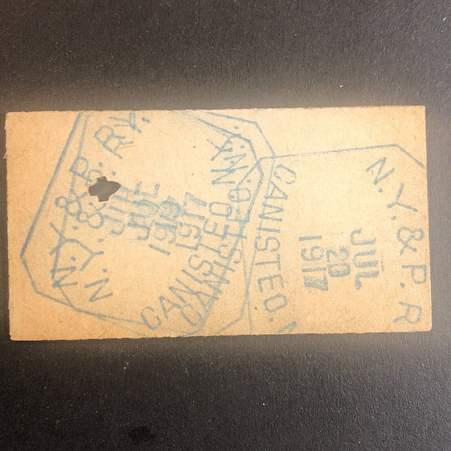New York & Pennsylvania Railroad July 20 1917 Greenwood, NY Ticket #53580
