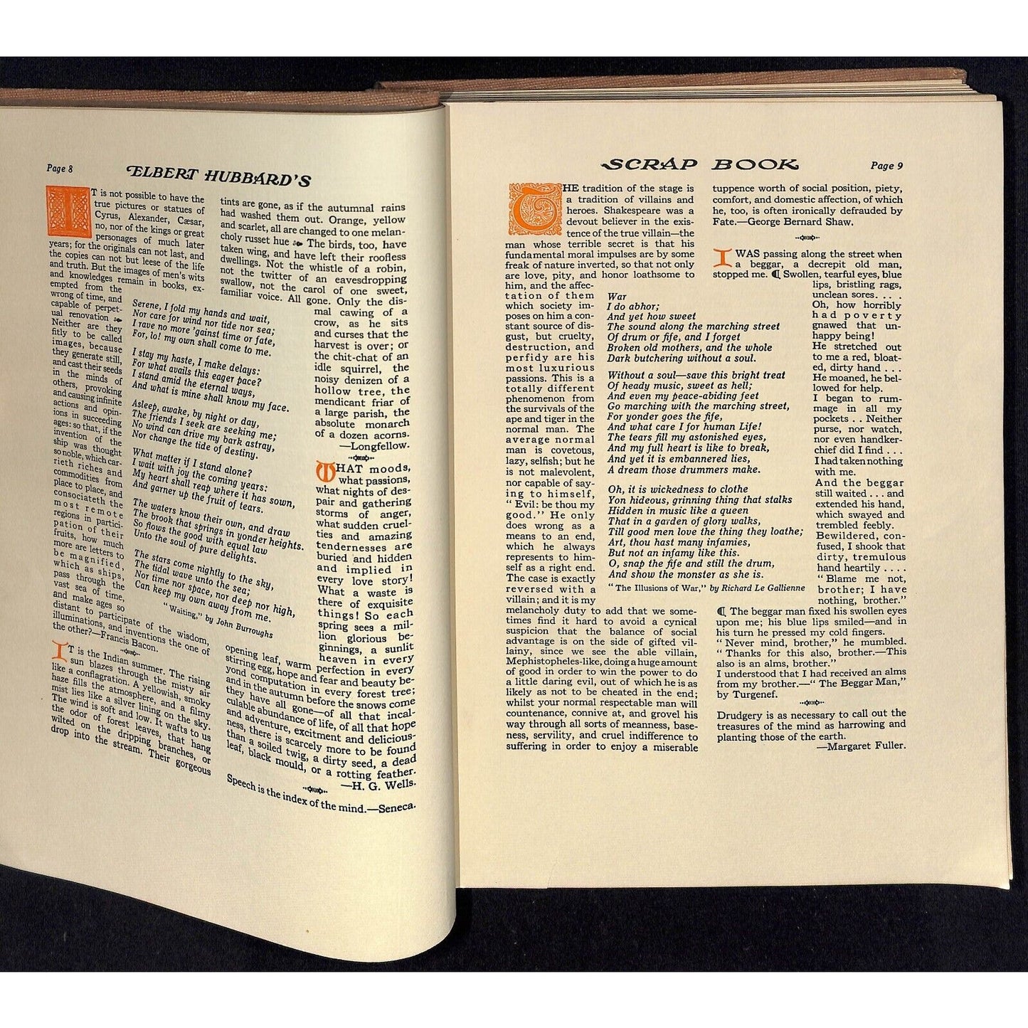 1923 Elbert Hubbard's Scrap Book / The Roycrafters / Wm. H. Wise Co. HC 228pp VG