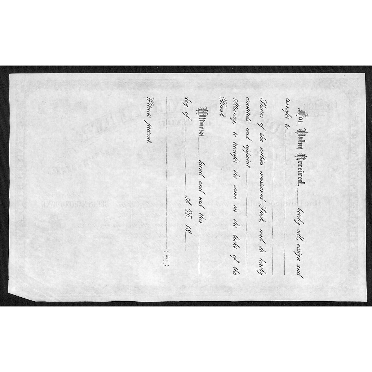 The Briggs National Bank of Clyde NY c1880* Stock Certificate Unissued #130