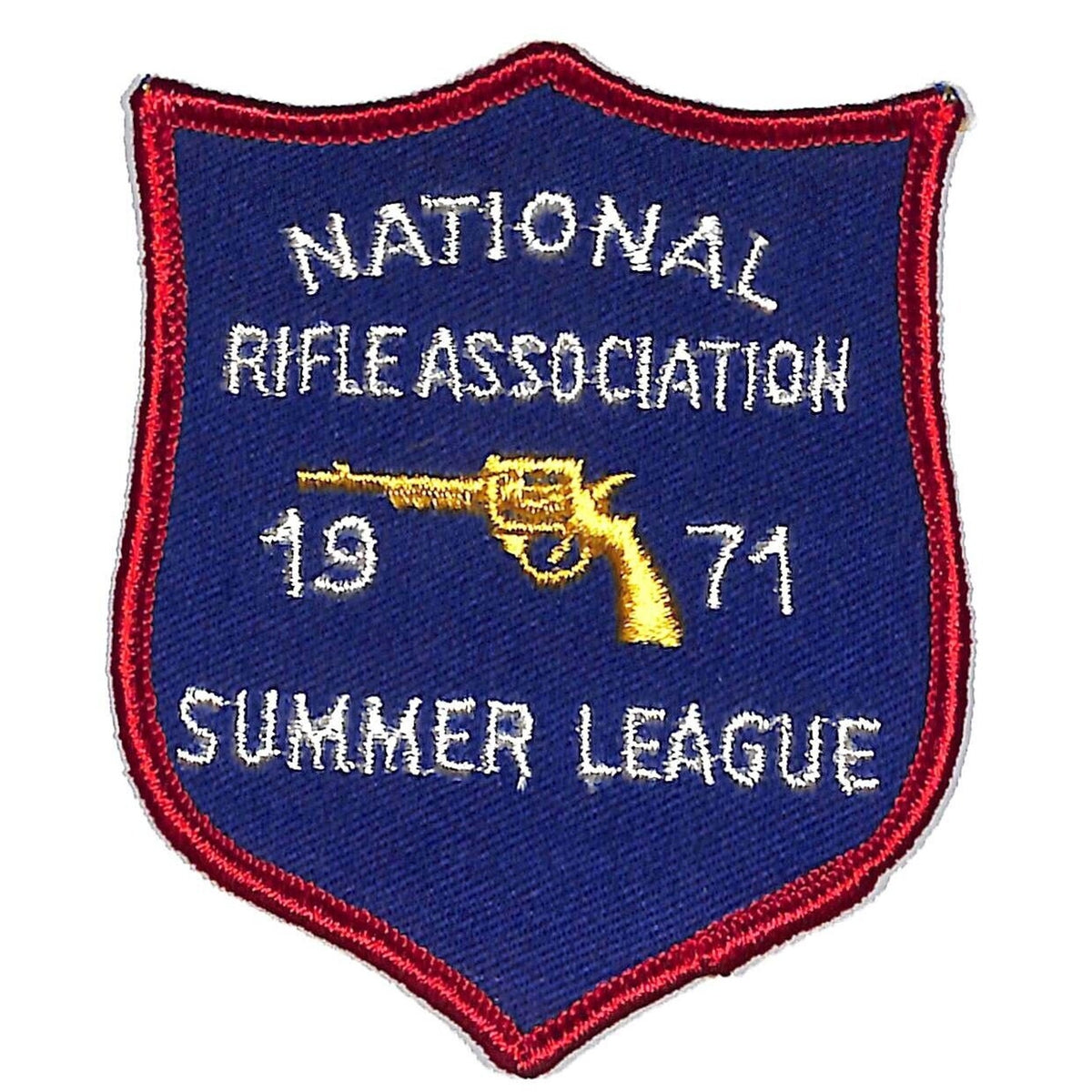 NRA Summer League 1971 Vintage Embroidered Patch 3 1/2" - Pistol NOS VGC