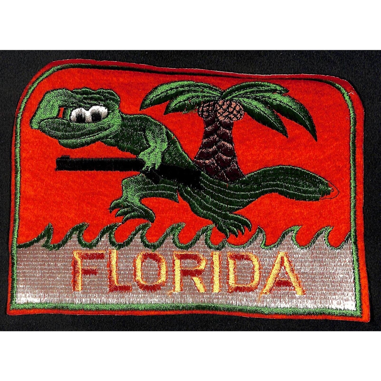 Florida Gator Shotgun (Everglades Rifle and Pistol Club ?) Embr Patch 8" c1980's
